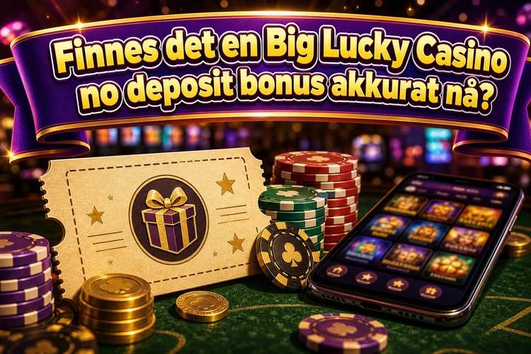 Finnes det en Big Lucky Casino no deposit bonus akkurat nå?