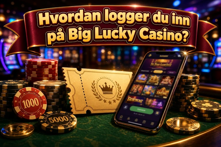 Hvordan logger du inn på Big Lucky Casino?